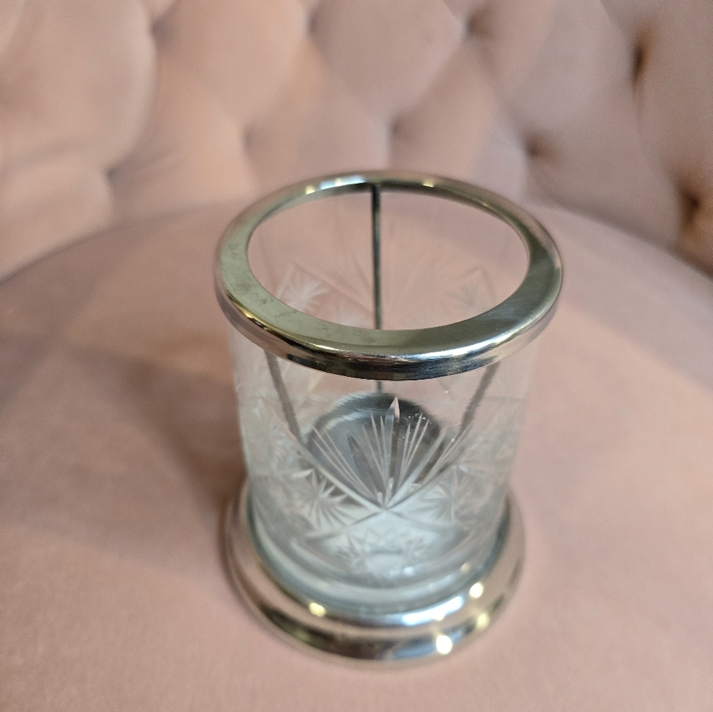 Vintage Partylite Cut Crystal Candle Holder - Picture 2 of 6